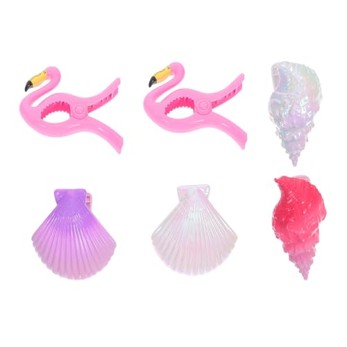 DECORNIJIA 6 Stück Teiliges Bunte Strandtuch-Clips Wetterfest Dekorativ für Pool Gartenliegen Sicherer Halt für Handtücher für Urlaub Kreuzfahrt und Strandtagesausflüge von DECORNIJIA