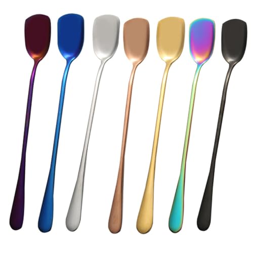 DECORNIJIA 6 Stück Teiliges Edelstahl Eislöffel mit Langem Griff Bunte Cocktail Eiscremelöffel Rostfrei Hitzebeständig Vielseitig für Bar Küche und Restaurant Geeignet DECORNIJIA 6 Stück Teiliges Edelstahl Eislöffel mit Langem Griff Bunte Cocktail Eiscremelöffel Rostfrei Hitzebeständig Vielseitig für Bar Küche und Restaurant Geeignet von DECORNIJIA