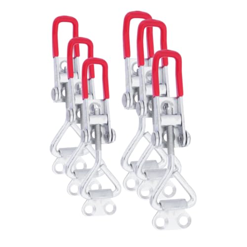 DECORNIJIA 6 Stück Teiliges Heavy Duty Spannverschluss Einstellbare Tragkraft Robuste Schnellverschluss Klammern für Holz Eisentüren Kisten Scheunentore Zuverlässige Haltebügel von DECORNIJIA