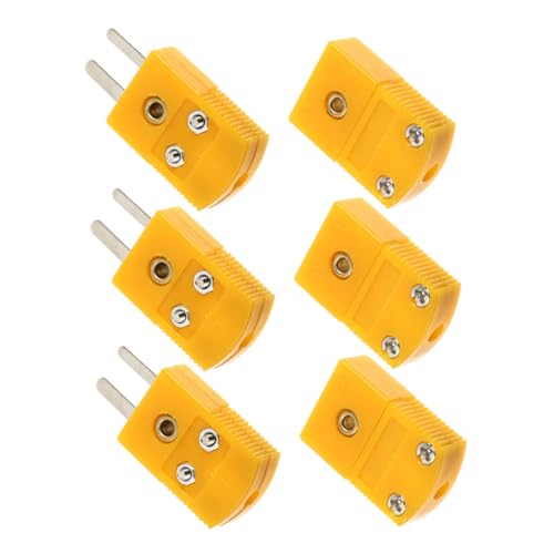 DECORNIJIA 6 Stück Teiliges K Thermoelement Stecker aus Abs Langlebiger Thermocouple Connector mit Stabiler Leistung Kompatibel für K Thermoelement Instrumente Zuverlässige Temperaturmessung DECORNIJIA 6 Stück Teiliges K Thermoelement Stecker aus Abs Langlebiger Thermocouple Connector mit Stabiler Leistung Kompatibel für K Thermoelement Instrumente Zuverlässige Temperaturmessung von DECORNIJIA