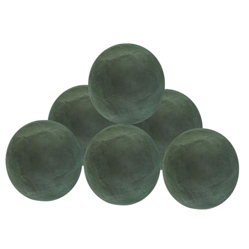 DECORNIJIA 6 Stück Teiliges Rundes Floristenschaumstoff Trockener Blumensteckschaum für Künstliche Blumen und Bruchsicher für Hochzeits und Partydekorationen Zufällige Farbe von DECORNIJIA