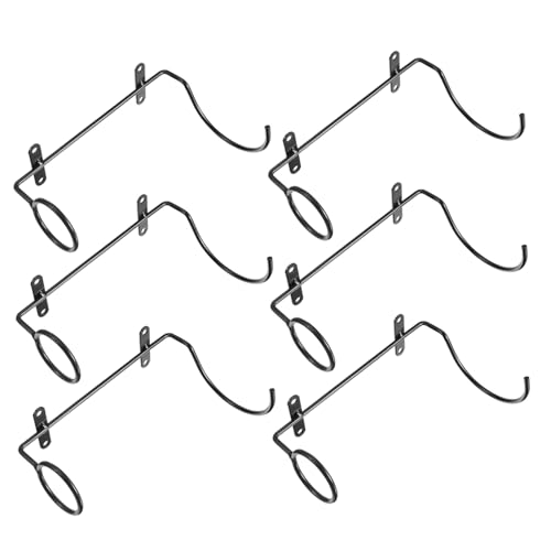 DECORNIJIA 6 Stück Teiliges Schwarzes Metall Weinregal Wandhalterung für Rotweinflaschen Stabiles Wandmontiertes Weinregal Eleganter Flaschenhalter zur Stilvollen Weinpräsentation in Küche von DECORNIJIA