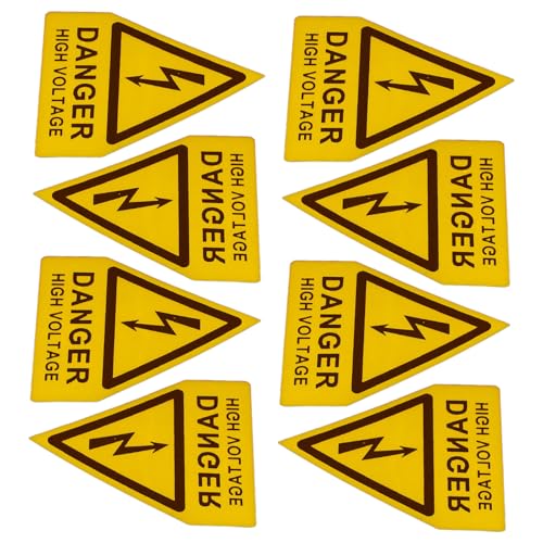 DECORNIJIA 6 Stück Warnaufkleber Hochspannung Elektrisch Schock Warnschild Selbstklebend Gelb Schwarz Für Maschinen Industrielle Geräte von DECORNIJIA