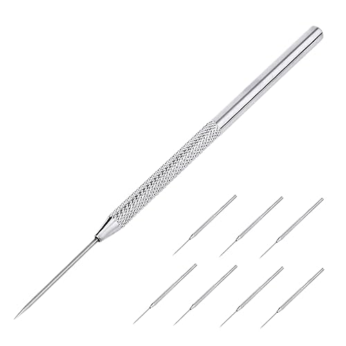 DECORNIJIA 8 Sätze Teiliges Clay Modeling Rostfreiem Stahl Präzise Nadelwerkzeuge zum Modellieren Trimmen und Detailarbeiten Ergonomische Griffe für Sicheres DIY Töpfererlebnis von DECORNIJIA