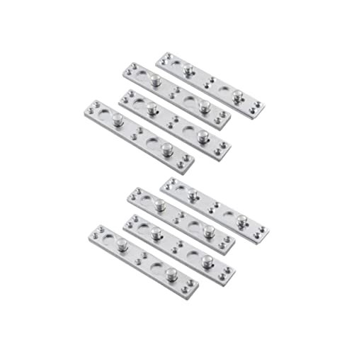 DECORNIJIA 8 Stück Teiliges Bett Hardware mit Abgerundeten Ecken Verstärkte Bett Hardware für Bettgestelle Kopf und Fußteile Langlebig Installieren Silberne Verbindungselemente von DECORNIJIA