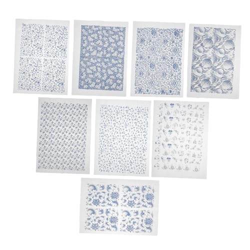 DECORNIJIA 8 Stück Teiliges Keramik-transfers Unterglasur Blumenmuster Traditionelle Chinesische Porzellan-transferpapierblätter für Töpferkunst Hitzebeständige Emaildekore Einfach Anzuwenden DECORNIJIA 8 Stück Teiliges Keramik-transfers Unterglasur Blumenmuster Traditionelle Chinesische Porzellan-transferpapierblätter für Töpferkunst Hitzebeständige Emaildekore Einfach Anzuwenden von DECORNIJIA