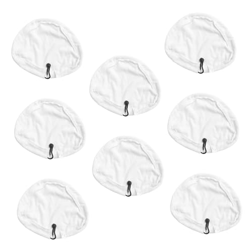DECORNIJIA 8 Stück Teiliges Mikrofaser Reinigungspads für Dampfreiniger Waschbare Wiederverwendbare Mopp Bezüge mit Staub und Wasseraufnahme Passend für Hartböden Wie Fliesen Marmor von DECORNIJIA