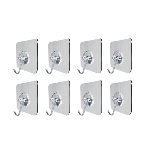 DECORNIJIA 8 Stück Teiliges Wasserdichtes Ölbeständiges Klebehaken Transparente Starke Selbstklebende Wandhaken ohne Bohren Vielseitig für Bad Küche Schlüssel Handtücher und Dekorationen DECORNIJIA 8 Stück Teiliges Wasserdichtes Ölbeständiges Klebehaken Transparente Starke Selbstklebende Wandhaken ohne Bohren Vielseitig für Bad Küche Schlüssel Handtücher und Dekorationen von DECORNIJIA
