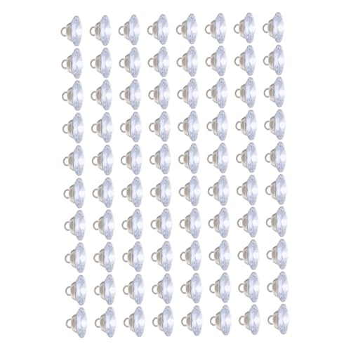 DECORNIJIA 80 Stück Teiliges Kristall-polsterknopf Metallöse Klare Strassknöpfe für Sofa Tufting Langlebige Glänzende Dekorationstasten für Hintergrundwände und Möbel DIY von DECORNIJIA