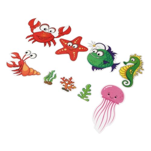 DECORNIJIA 9 Stück Teiliges Badewannen Rutsch Sticker aus Peva Cartoon Motive Wie Krabbe und Garnele Selbstklebend Wasserfest Sicher und Einfach zu Entfernen für rutschfeste Badezimmerdeko DECORNIJIA 9 Stück Teiliges Badewannen Rutsch Sticker aus Peva Cartoon Motive Wie Krabbe und Garnele Selbstklebend Wasserfest Sicher und Einfach zu Entfernen für rutschfeste Badezimmerdeko von DECORNIJIA