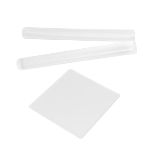 DECORNIJIA Acryl Clay Roller Teilig mit Quadratischem Acryl Formbrett und Transparentem Massivem Hohlem Acrylroller Langlebige DIY Modellierwerkzeuge für Polymer Clay Home Studio DECORNIJIA Acryl Clay Roller Teilig mit Quadratischem Acryl Formbrett und Transparentem Massivem Hohlem Acrylroller Langlebige DIY Modellierwerkzeuge für Polymer Clay Home Studio von DECORNIJIA