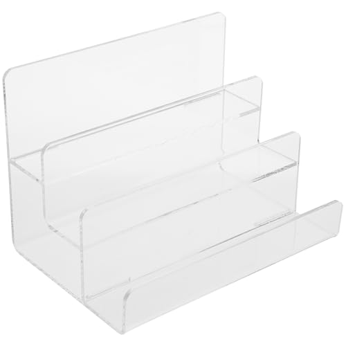 DECORNIJIA Acryl Mehrschicht etagere Display Ständer Trapezförmig Transparent Stabil für Geldbörsen Schmuck Brillen Organizer Büro Ladentheke von DECORNIJIA