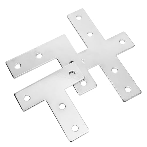 DECORNIJIA Aluminium T Kreuzform Möbelverbinder Flachwinkel Verbindungsblech Hohe Belastbarkeit für Rahmenregale Betten Fenster Möbelreparatur von DECORNIJIA