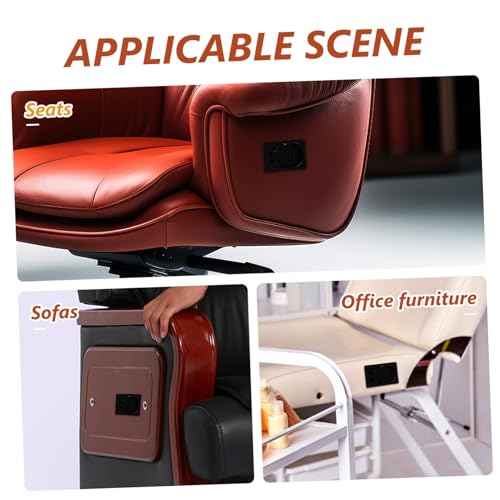 DECORNIJIA Aluminiumlegierung Recliner Griff Ersatz Möbelgriff für Sessel Sofa Ergonomisch Robust Leicht zu Installieren Schwarz Verchromt Geeignet für Bürostuhl und Wohnzimmermöbel von DECORNIJIA