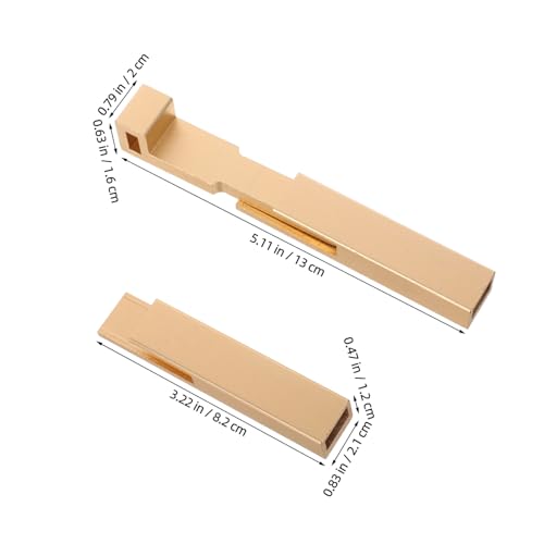 DECORNIJIA Aluminiumschloss Schiebetürriegel Mattgold Einfache Bedienung Robust Privatsphäre-schutz für Badezimmer Holztüren Garten Garage Fenster Outdoor Sicherheitsschloss von DECORNIJIA