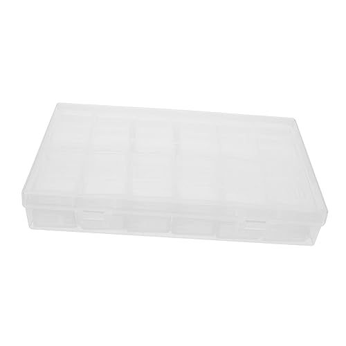 DECORNIJIA Aufbewahrungsbox Fächer Transparent mit Aufklebern Sortierbox für DIY Perlen Praktisch Leicht für Kreuzstich Diamantmalerei und Bastelprojekte von DECORNIJIA