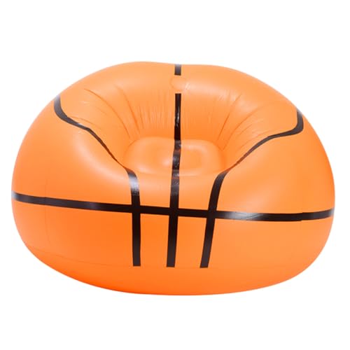 DECORNIJIA Aufblasbarer Basketball Sofa Sitz Tragbarer PVC Lazy Couch Faltbarer Luftsessel für Outdoor Camping Strand Festival Leicht Langlebig Einfach zu Verstauen von DECORNIJIA