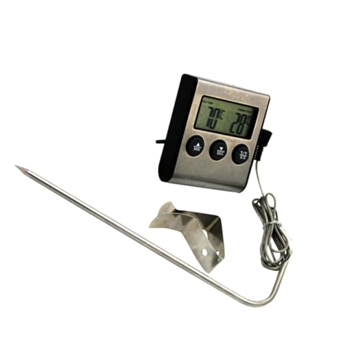 DECORNIJIA Backofenthermometer aus Edelstahl mit Clip Präzises Bbq Fleisch und Backthermometer Hitzebeständig Kompakt für Grill und Küche Zuverlässige Temperaturmessung für Fleischgerichte von DECORNIJIA