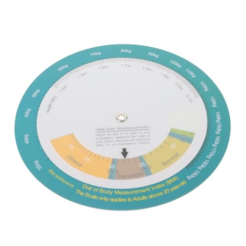 DECORNIJIA Bmi Körpergewicht Index Drehchart Wandmontage Adipositas Hilfsmittel Gesundheitsmesser für Erwachsene Leicht Ablesbar Schnelles Nachschlagen von DECORNIJIA