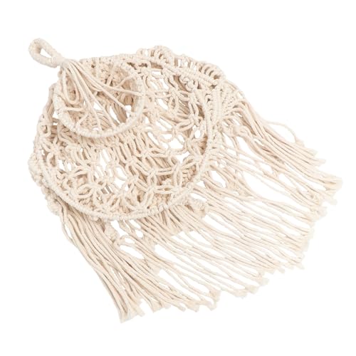 DECORNIJIA Boho Handgefertigter Pendelleuchtenschirm aus Polyester Rustikaler Eleganter Lampenschirm Dekorative Hängelampe für Wohnzimmer Schlafzimmer Balkon von DECORNIJIA