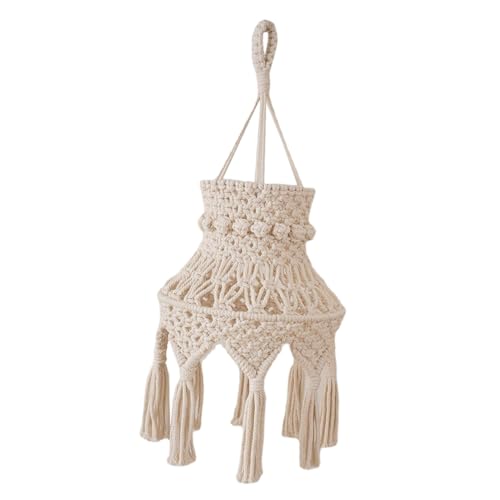 DECORNIJIA Boho Makramee Lampenschirm Deckenleuchte Pendelleuchte Handgefertigt Texturiert Wohnzimmer Schlafzimmer Esszimmer Dekoration DECORNIJIA Boho Makramee Lampenschirm Deckenleuchte Pendelleuchte Handgefertigt Texturiert Wohnzimmer Schlafzimmer Esszimmer Dekoration von DECORNIJIA