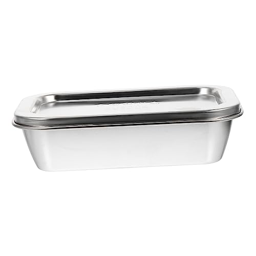 DECORNIJIA Butterdose mit Deckel Rechteckiger Butterbehälter Rostfrei Frische Lebensmittelaufbewahrung für Küche und Restaurant Multifunktionale von DECORNIJIA