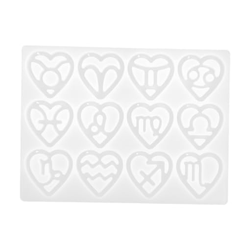 DECORNIJIA DIY Silikonform Herzform für Schmuckanhänger und DIY Basteleien Langlebige Flexible Gießform für Ohrringe Halsketten Armbänder Geeignet für Epoxidharz Trockenblumen und von DECORNIJIA