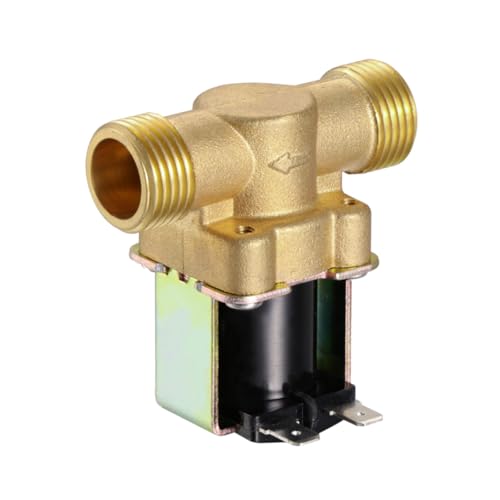 DECORNIJIA Dc Messing Magnetventil Stromlos Geschlossen für Wassersteuerung Schnelles Anschlussventil Verschleißfest Geeignet für Solar Warmwassersysteme von DECORNIJIA