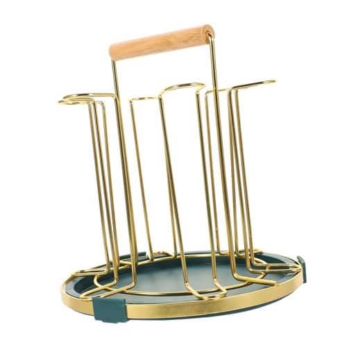 DECORNIJIA Delikater Becherhalter aus Holz mit Ablagen Stabiles und Platzsparendes Küchenregal für Tassenaufbewahrung Belüftet und Langlebig Dekorativer Haushaltsbecherständer für Küche und von DECORNIJIA