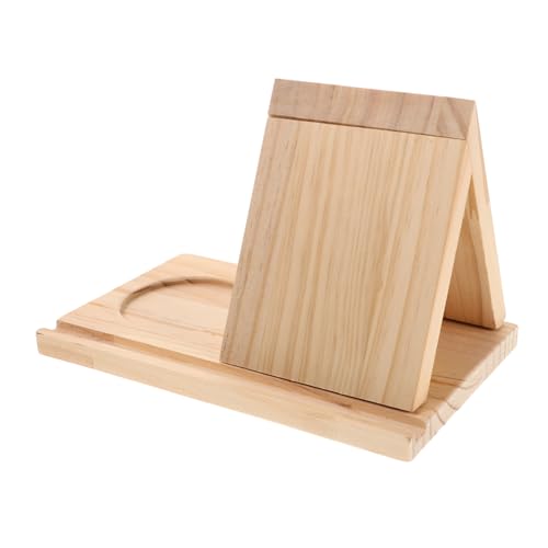 DECORNIJIA Dreieckiger Holz Buchständer Robust Tragbar Stilvoll Einfache Dokumentenablage Für Schlafzimmer Büro Und Nachtisch von DECORNIJIA