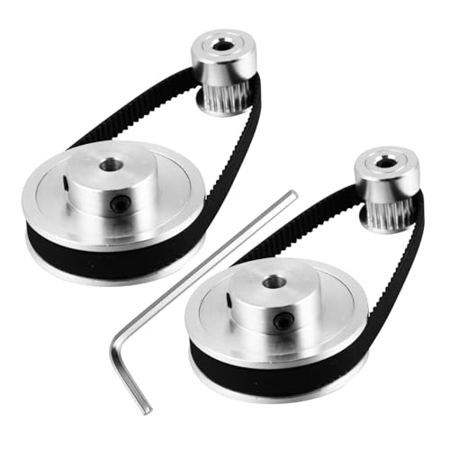 DECORNIJIA Drucker Synchronrad Set Gtmm Zähne Riemenscheiben mit Zahnriemen Schrauben Innensechskantschlüssel für Präzise Verschleißfeste Getriebesteuerung Leise Vibrationsarm Vielseitig für von DECORNIJIA