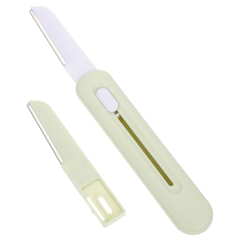 DECORNIJIA Edelstahl Augenbrauenrasierer mit Ersatzklinge Ergonomischer Rasierer für Präzises Formen Sanfte Haarentfernung im Gesicht Achseln und Bikinizone Handlich und Reisefreundlich für von DECORNIJIA