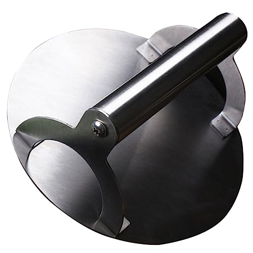 DECORNIJIA Edelstahl Burgerpresse Rund mit Glatten Kanten Robuster Pattyformer Einfache Handhabung für Grillpartys Langlebiger Burger Smasher Sicher und Leicht zu Bedienen von DECORNIJIA
