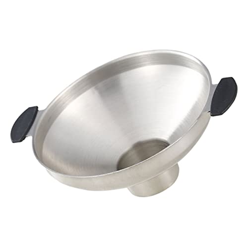 DECORNIJIA Edelstahl Doppelgriff Trichter Küchen trichter für Öl Einmachglas Breiter Metalltrichter Rostfrei Stabil Vielseitig für Saft Milch Bier Flüssigkeiten von DECORNIJIA