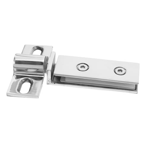 DECORNIJIA Edelstahl Duschraum Scharnier mit Doppel Loch Design Rechteckiger Pivot Mechanismus für Hohe Tragfähigkeit Geräuschlose Bewegung Rostbeständig Geeignet für Glas Duschtüren im von DECORNIJIA