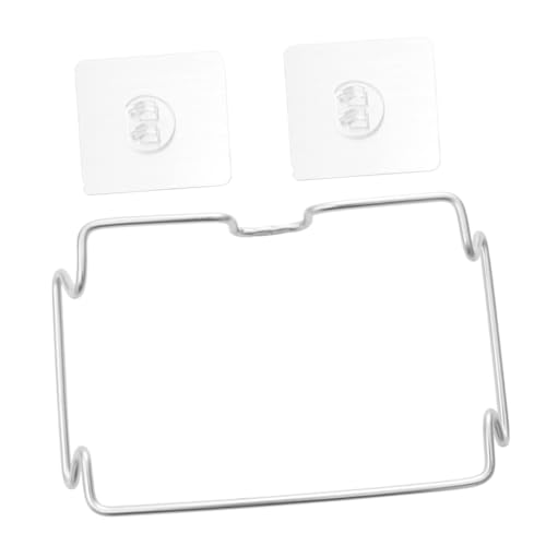 DECORNIJIA Edelstahl Haken Küchenutensilien Aufbewahrungsregal Rostfrei Doppelseitiger Kleber Türrückseite Organizer für Müllbeutel Deckel Handtuch Bad und Küche Platzsparend von DECORNIJIA