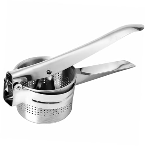 DECORNIJIA Edelstahl Kartoffelstampfer Manuell mit Rutschfestem Griff Praktischer Kartoffelcrusher für Kartoffelpüree Süßkartoffeln und Gemüse Langlebiges Küchenwerkzeug Einfach zu Reinigen von DECORNIJIA