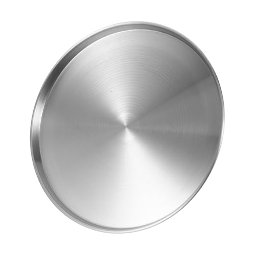 DECORNIJIA Edelstahl Pizzablech Dickwandiges Antihaftbeschichtetes Rundblech Robuste Snackplatte für Backofen Mikrowelle und Grill Leicht zu Reinigen für Familie und Partys von DECORNIJIA