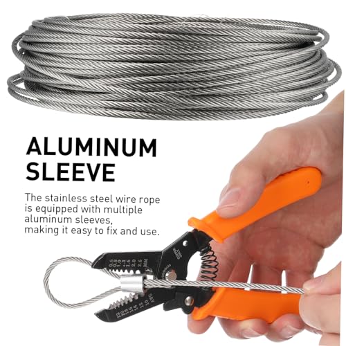 DECORNIJIA Edelstahl Stahlseil Rostfreies Robustes Spanndrahtseil für Garten Zaun Dekoration und Vielseitige DIY anwendungen DECORNIJIA Edelstahl Stahlseil Rostfreies Robustes Spanndrahtseil für Garten Zaun Dekoration und Vielseitige DIY anwendungen von DECORNIJIA