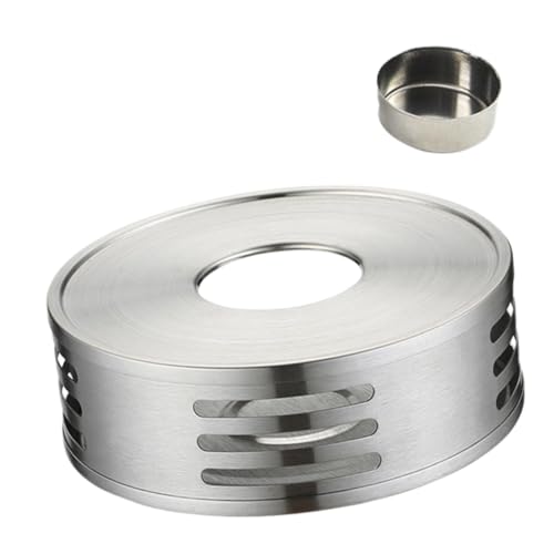 DECORNIJIA Edelstahl Teewärmer Stövchen mit Kerzenheizung Rostfrei Langlebig Leicht zu Reinigen Geeignet für Teekannen und Kaffeetassen als für Familie und Freunde von DECORNIJIA