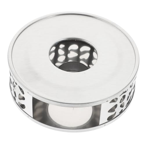 DECORNIJIA Edelstahl Teewärmer mit Kerzenhalter Multifunktionale Stövchen Heizbasis für Teekannen Kaffee Milch Geeignet für Wohnzimmer Büro und Outdoor Camping Handgefertigtes Design von DECORNIJIA