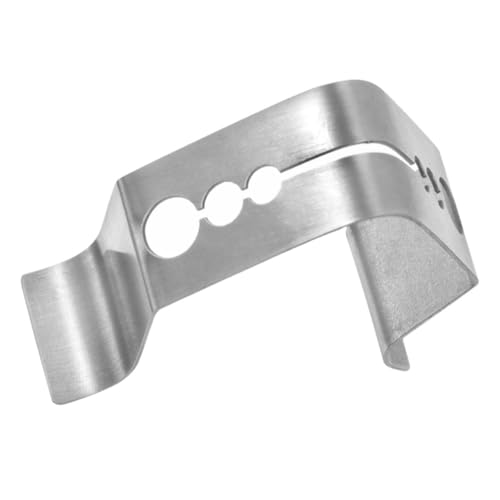 DECORNIJIA Edelstahl Thermometer Halter Clip mit Mehrfachlöchern Hitzebeständig und Robust Geeignet für Grilltemperaturfühler Fleischthermometer Klammer und Kaffee Becherhalter Vielseitig von DECORNIJIA