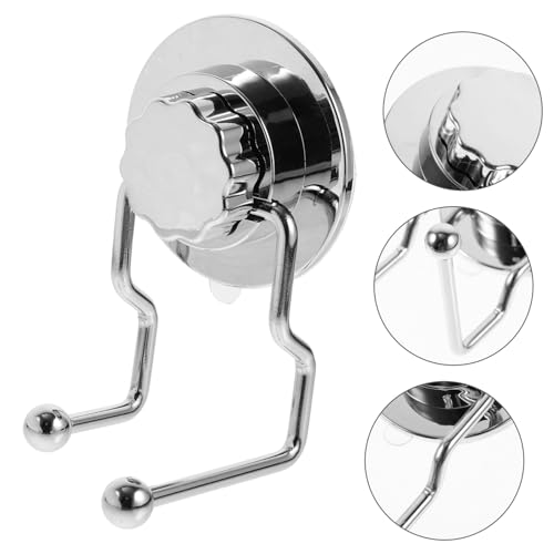 DECORNIJIA Edelstahl Vakuum Saugnapf Haken Ohne Bohren Für Glatte Wände Badezimmer Küche Handtuch Mantel Aufhänger Einfach Drehbar Robust von DECORNIJIA