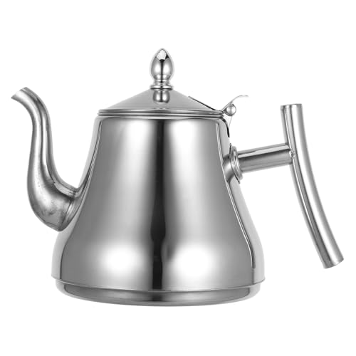 DECORNIJIA Edelstahl teekessel mit Integriertem Teesieb Hitzebeständig Spülmaschinenfest für Herdplatten Geeignet Langlebig Bruchsicher für Losen Tee und Früchtetee Zuhause Restaurant von DECORNIJIA