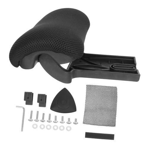 DECORNIJIA Ergonomische Verstellbare Kopfstütze für Bürostühle mit Fester Schraubbefestigung Abnehmbar zur Einfachen Reinigung Entlastet Nacken und Kopf bei Büroarbeit und Autofahren Schwarz von DECORNIJIA