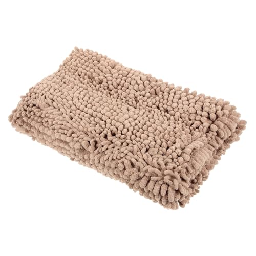 DECORNIJIA Extra Dicker Chenille Badezimmerteppich rutschfeste Badematte in Kamelhaar Saugfähiger Weicher Badvorleger für Dusche Wc und Badezimmerboden Maschinenwaschbar Langlebig und von DECORNIJIA