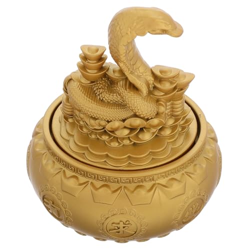 DECORNIJIA Feng Shui Schlange Miniatur Skulptur Dekofigur Glücksbringer Reichtum Fengshui Wohnkultur Wohnzimmer Feng Shui Chinesisches Tierkreiszeichen von DECORNIJIA