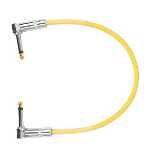 DECORNIJIA Gitarrenkabel Pedalkabel Gelb Stabile Kupferverbindung Flexibles Instrumentenkabel für Gitarre Zuverlässige Klangübertragung von DECORNIJIA