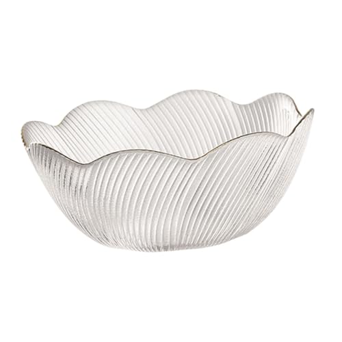 DECORNIJIA Glas Dessertschale Transparent Servierschale Kreative Obstschale für Snacks Salat Süßigkeiten Stilvolles Haushaltsgeschirr von DECORNIJIA