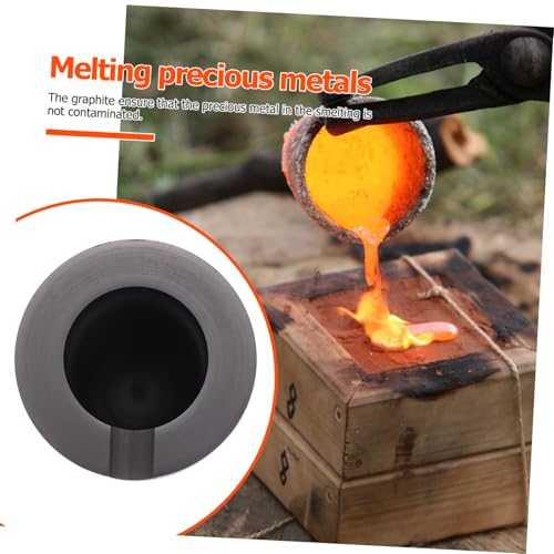 DECORNIJIA Graphit Schmelztiegel Hochreiner Schmelzkrug für Gold Silber Kupfer Gussform Schmuckgießen mit Arc ausgießer und Hoher Thermischer Stabilität DECORNIJIA Graphit Schmelztiegel Hochreiner Schmelzkrug für Gold Silber Kupfer Gussform Schmuckgießen mit Arc ausgießer und Hoher Thermischer Stabilität von DECORNIJIA